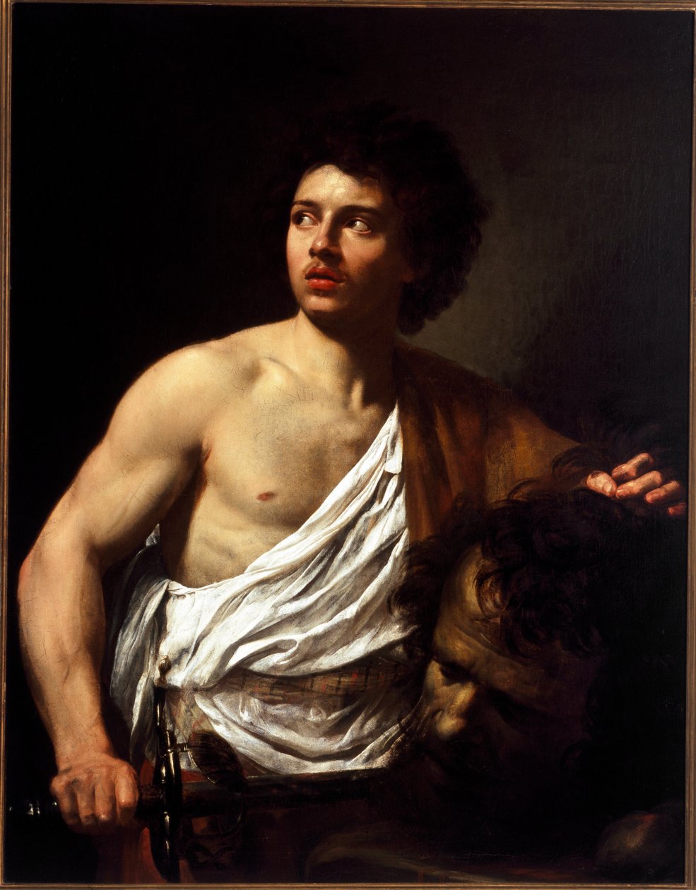 David holder hodet til Goliat-maleri av Simon Vouet (1590-1649) av Simon Vouet
