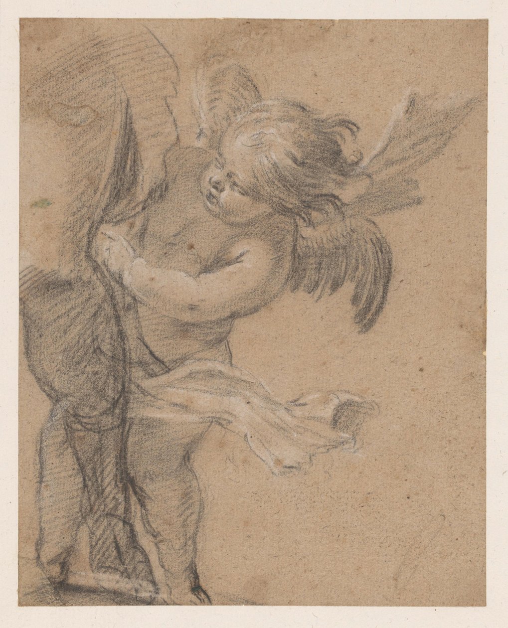 Engel ved beinet til St. Rochus av Simon Vouet