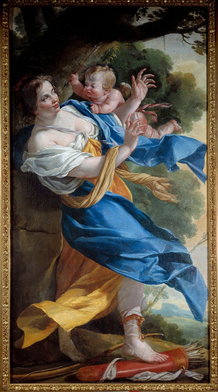 Kjærlighetens hevn-maleri av Simon Vouet (1590-1649) 1634 Søn. 1,87x1,37 m Nancy, Fine Arts Museum av Simon Vouet
