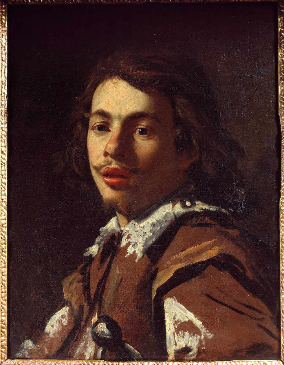 Portrett av Aubin Vouet (1595-1641), bror til maleren - Maleri av Simon Vouet (1590-1649) rundt 1620, Musee Reattu, Arles av Simon Vouet
