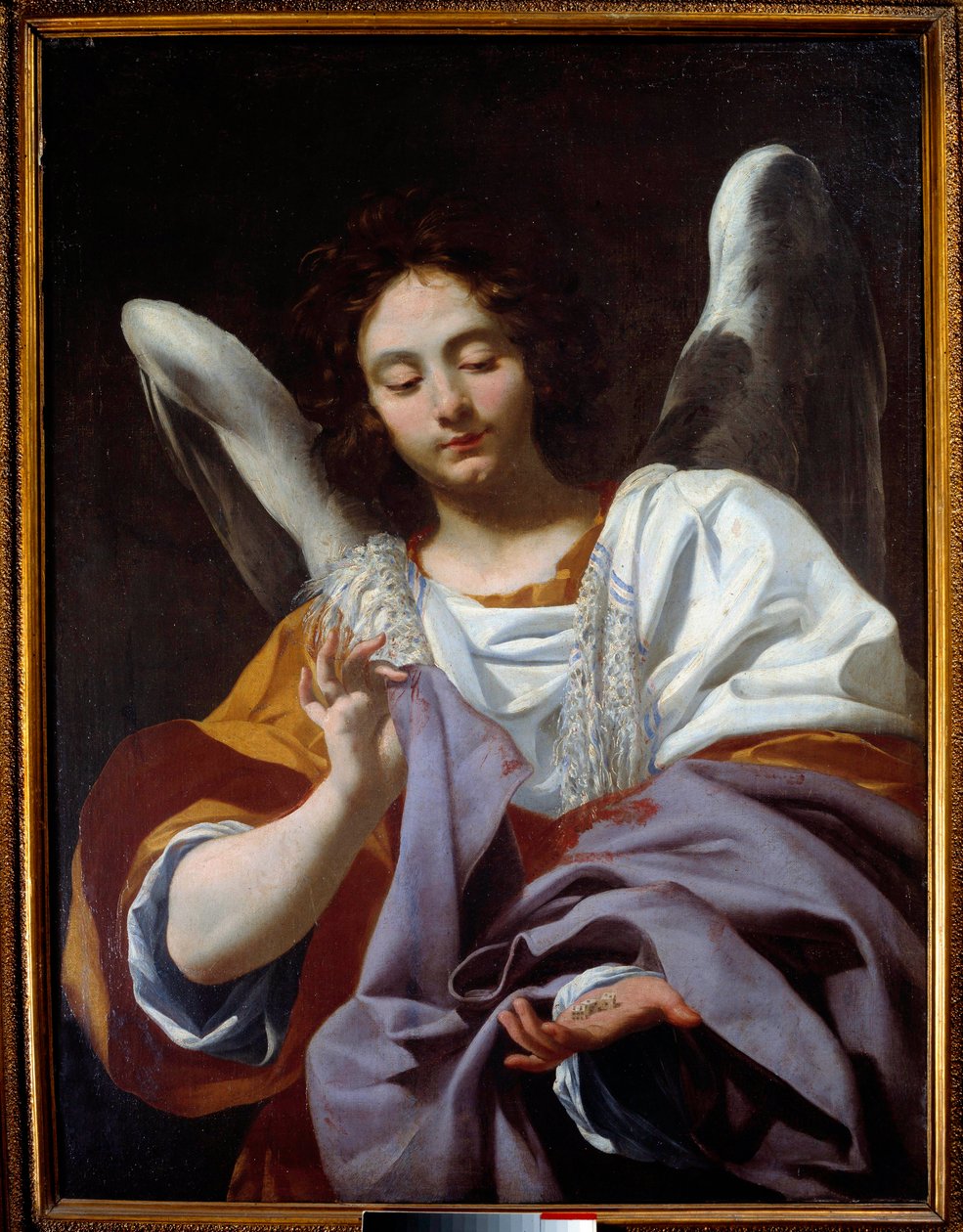 Engelen med tunikaen, instrumenter til pasjonsmaleriet av Simon Vouet (1590-1649) 1600-tallet. Napoli, nasjonalmuseet i Capodimonte av Simon Vouet