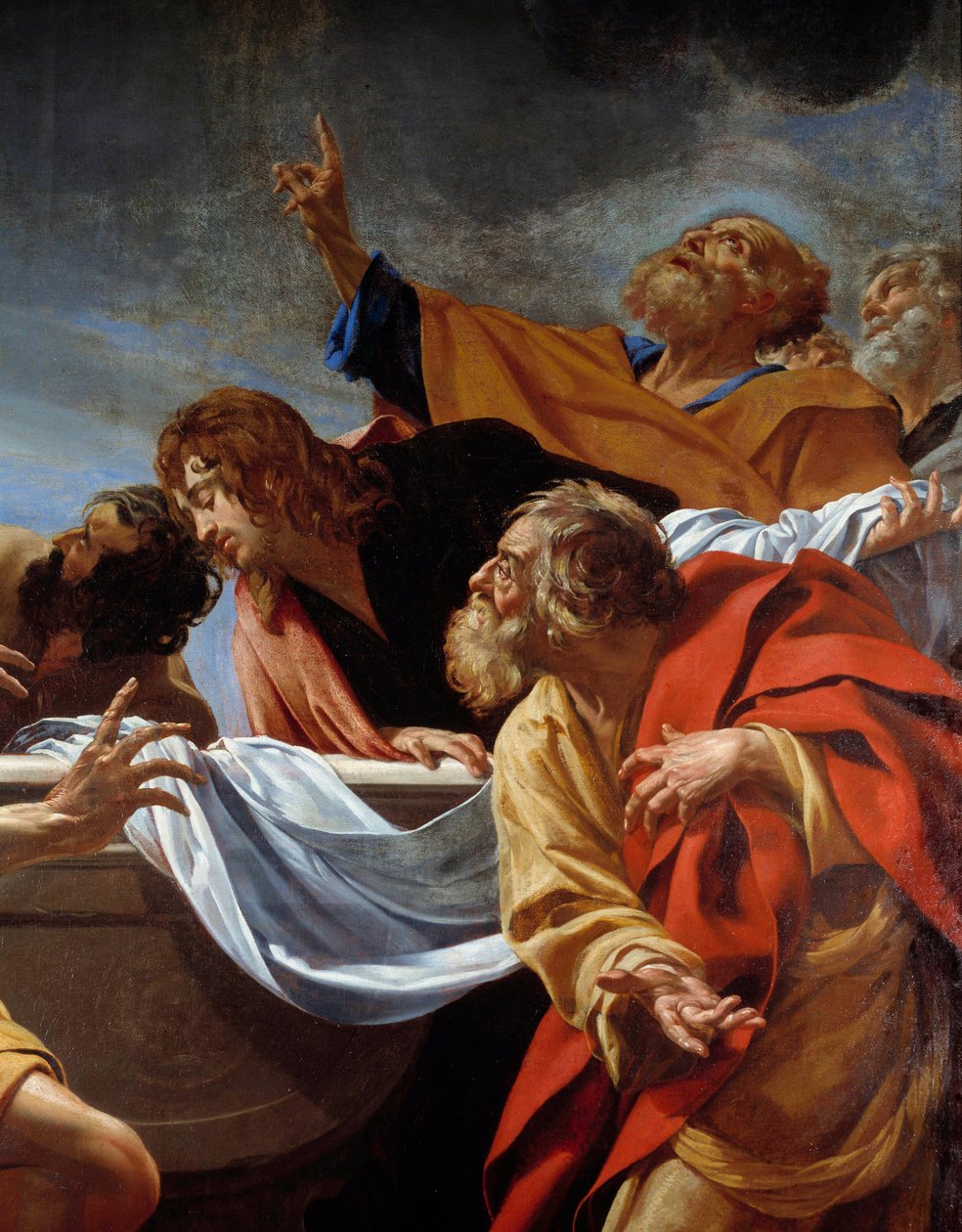 Apotrene ved Jomfrugraven Detalj av et maleri av Simon Vouet (1590-1649) Paris fra 1600-tallet, Eglise Notre Dame des Champs av Simon Vouet