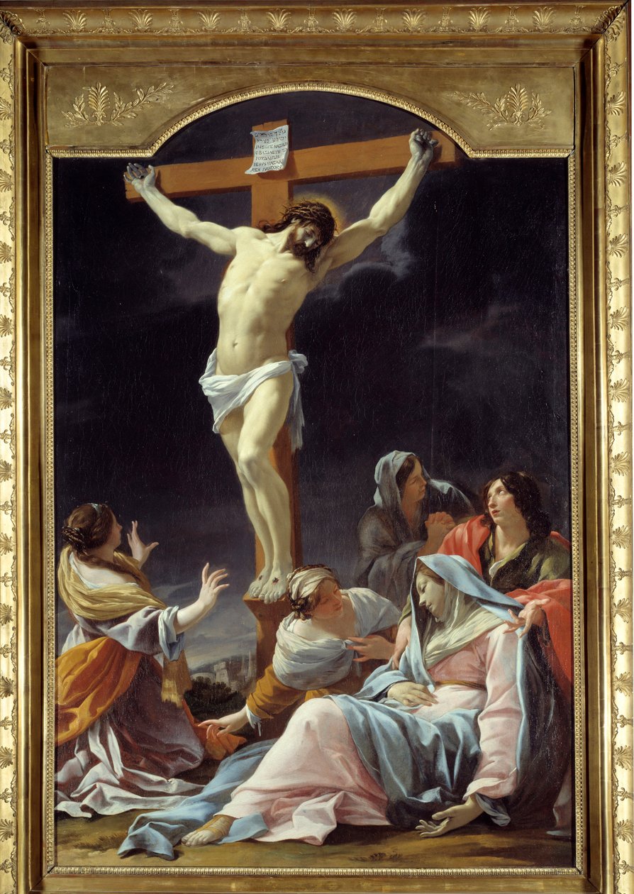 Korsfestelsesmaleriet av Simon Vouet (1590-1649) 1600-tallets søn. 2,16x1,46 m Lyon, Musee des Beaux Arts av Simon Vouet