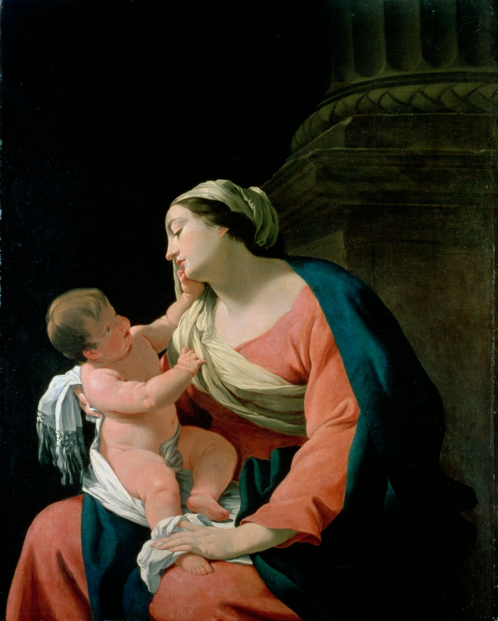 Jomfruen og søylens barn, c1639-1640 av Simon Vouet