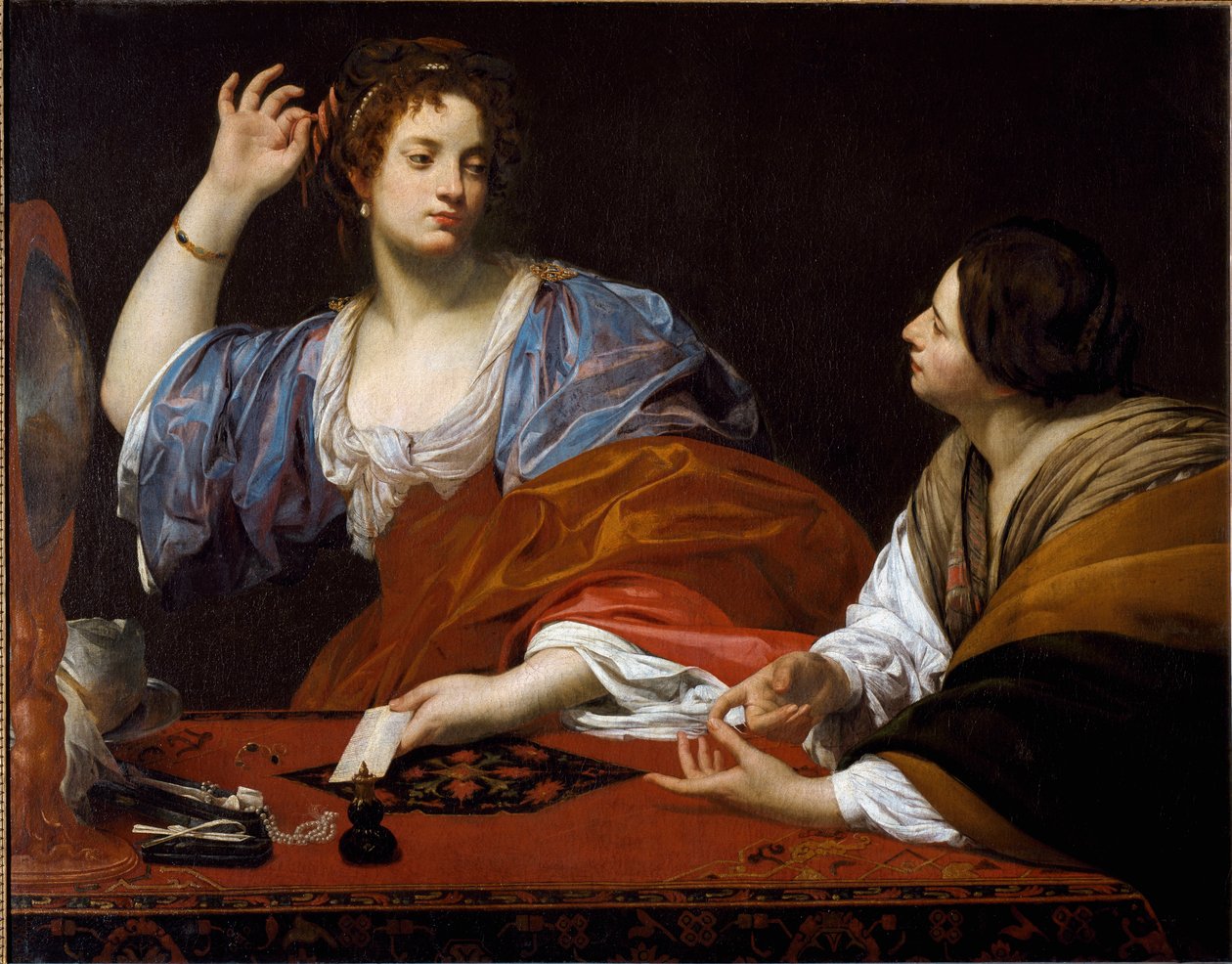 Søstrene Martha og Maria av Betania (olje på lerret av Simon Vouet