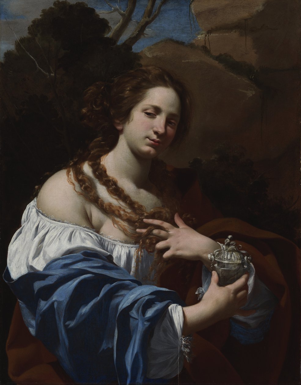 Virginia da Vezzo, kunstnerens kone, som Maria Magdalena av Simon Vouet