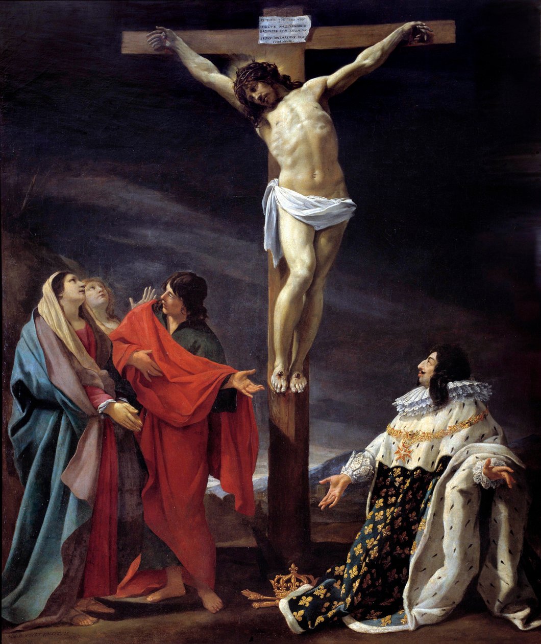 Løftet til kong Ludvig XIII (1601-1643) Maleri av Simon Vouet (1590-1649) og verksted av Simon Vouet