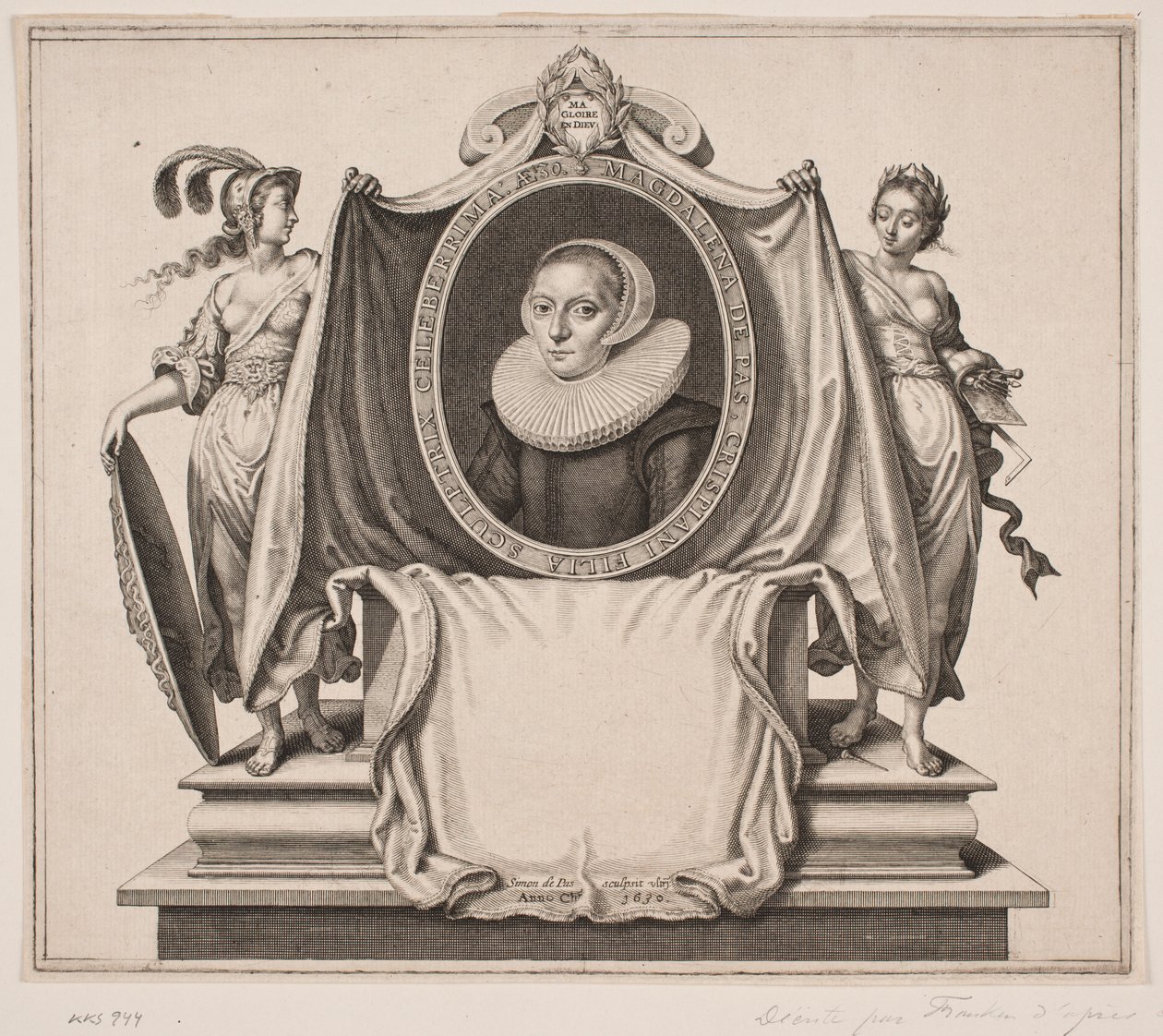 Madeleine van de Passe av Simon de Pas