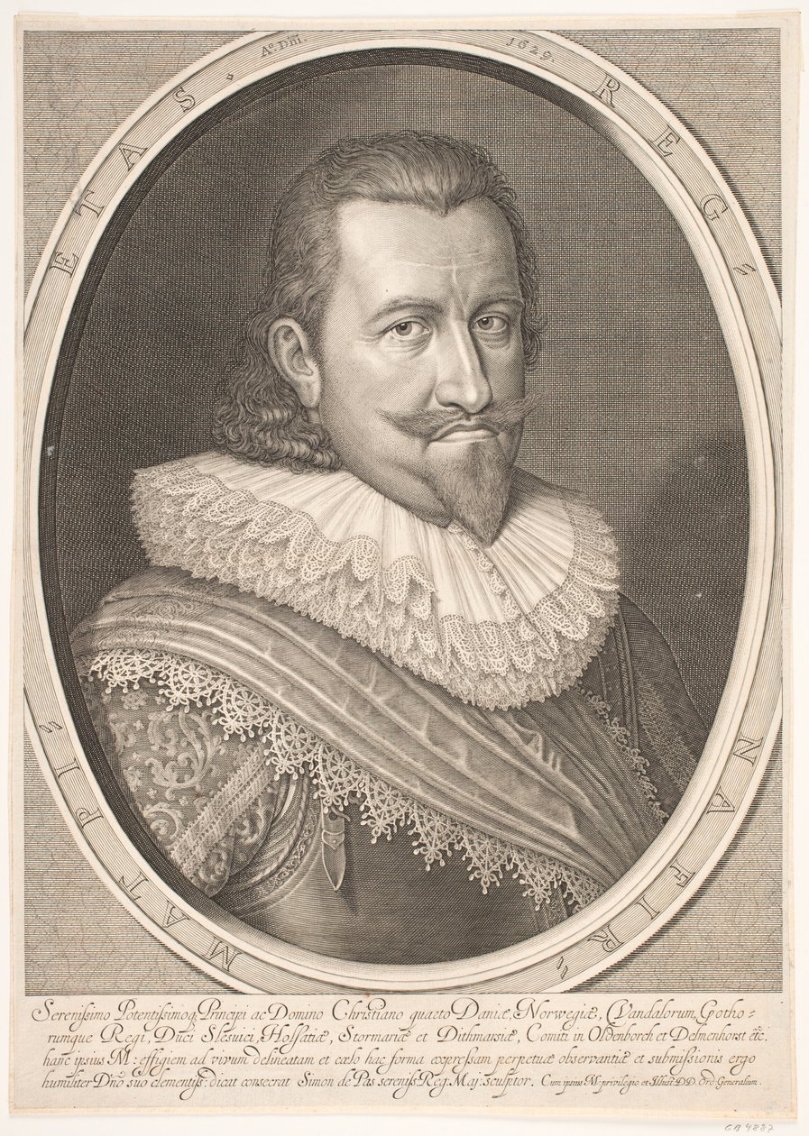 Portrett av Christian IV av Simon de Pas