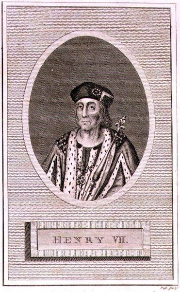 Henry VII (1472-1509) gravert av kunstneren, fra en 