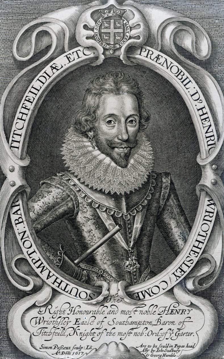 Henry Wriothesley, 3. jarl av Southampton, 1617 av Simon de Passe