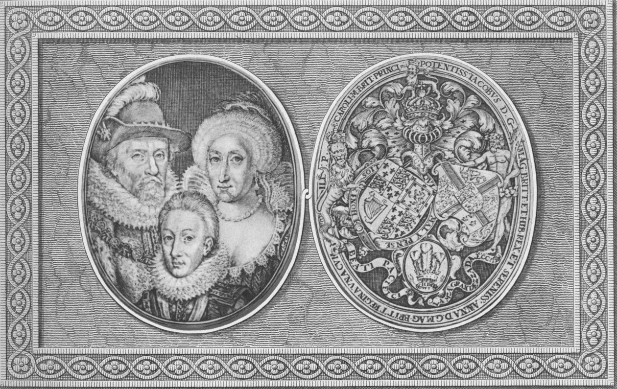 James I Anne av Danmark og Henry, Prince of Wales, 1612, 1904 av Simon de Passe