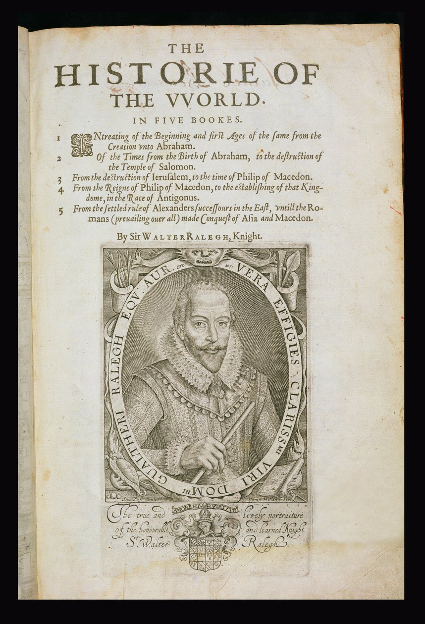 Portrett av Sir Walter Raleigh (1554-1618) tittelside fra 