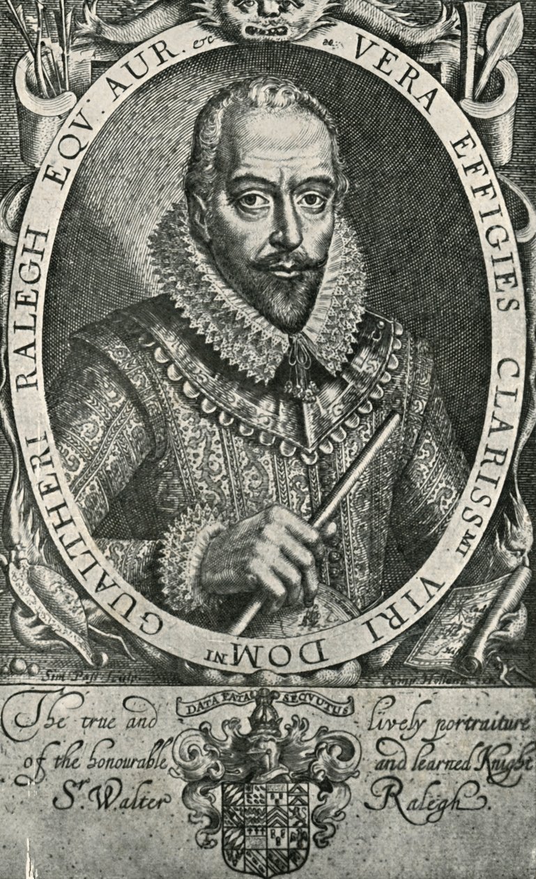 Sir Walter Raleigh, 1906. av Simon de Passe