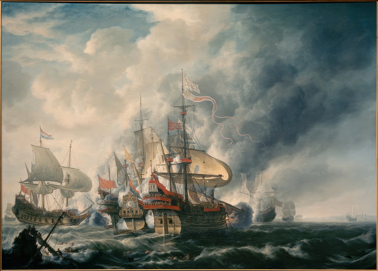 Admiral Joris van Spilbergen i slaget utenfor kysten av Peru, 17. juli 1615 av Simon de Vlieger