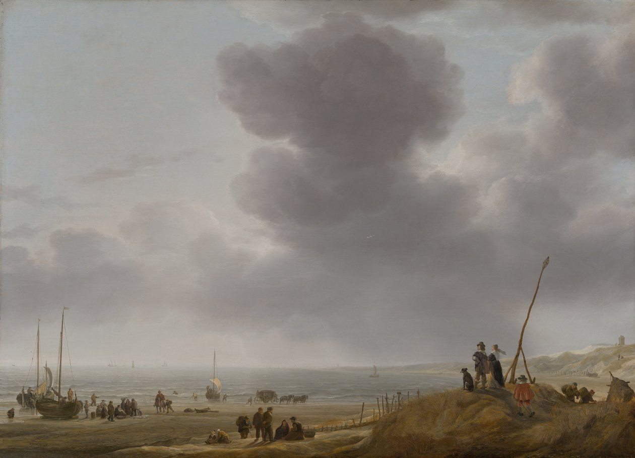 Utsikt over stranden av Simon de Vlieger