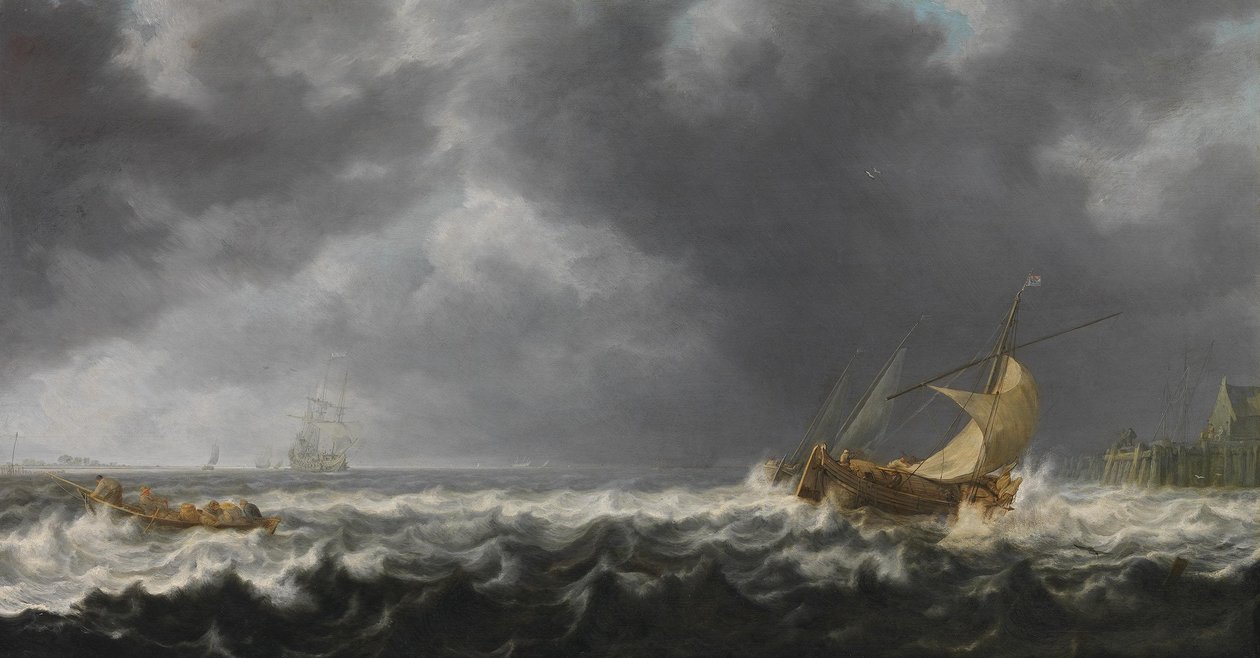 Stormfullt hav av Simon de Vlieger