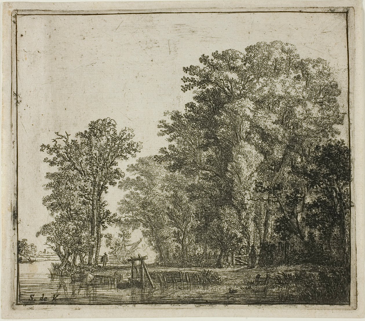 Skog nær en kanal av Simon de Vlieger