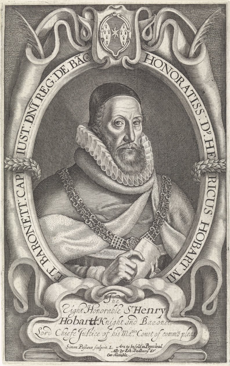Portrett av Henry Hobart av Simon van de Passe
