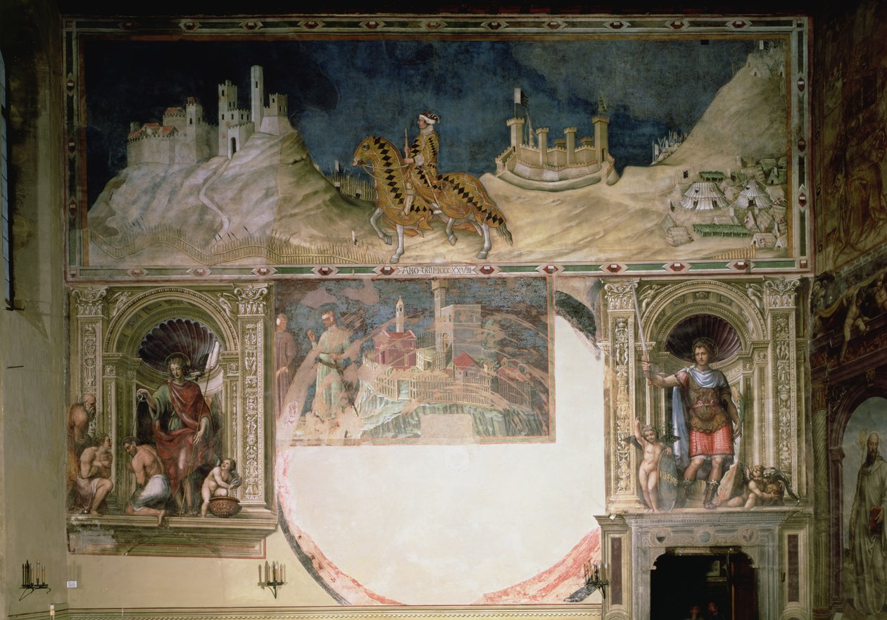 Guidoriccio da Fogliano beleirer Monte Massi av Simone Martini