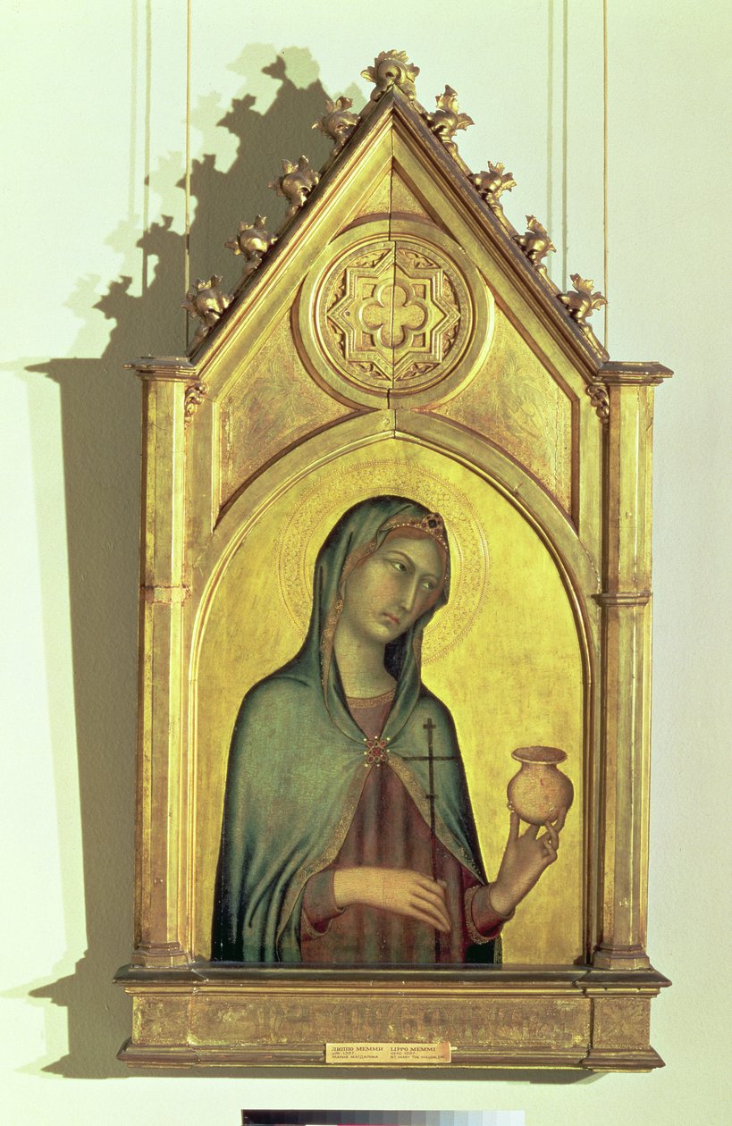 Mary Magdalen, ca. 1320 (eggtempera og gull på panel) av Simone Martini
