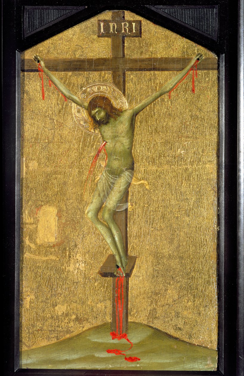 Kristus på korset, ca. 1340 (tempera og gull på panel) av Simone Martini