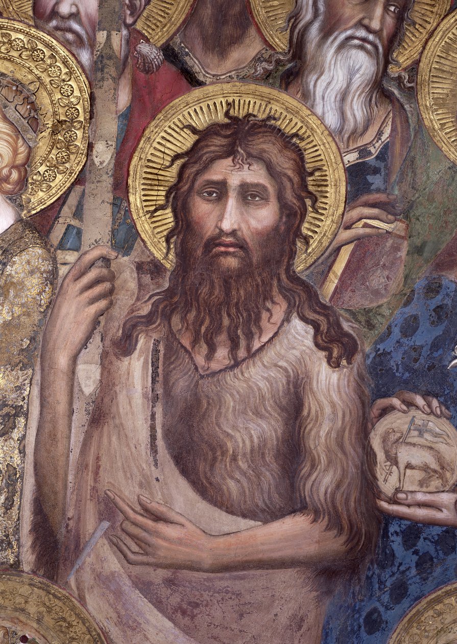 Maesta: St. Johannes døperen, 1315 freskomaleri av 51591 av Simone Martini