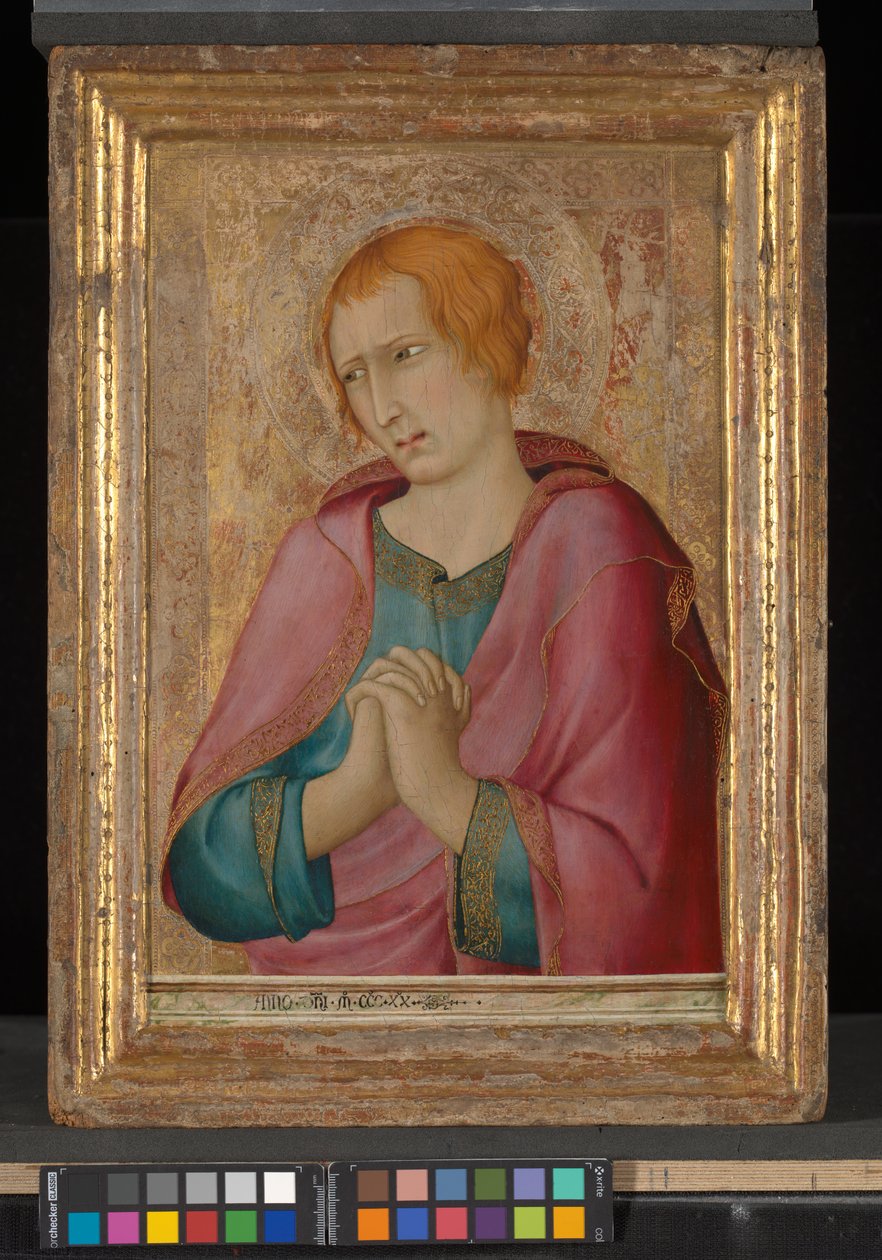 St. Johannes evangelisten, 1320 (tempera på panel) av Simone Martini