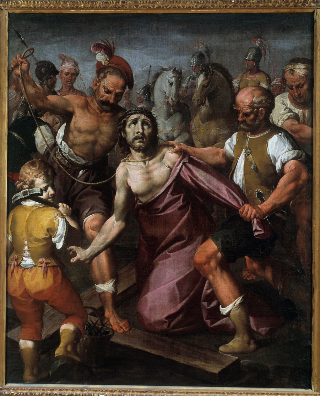 Kristus kledd av klærne sine (olje på lerret, ca. 1615) av Simone Barabino