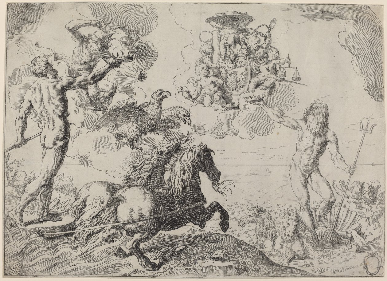Jupiter, Neptun og Pluto av Simone Cantarini