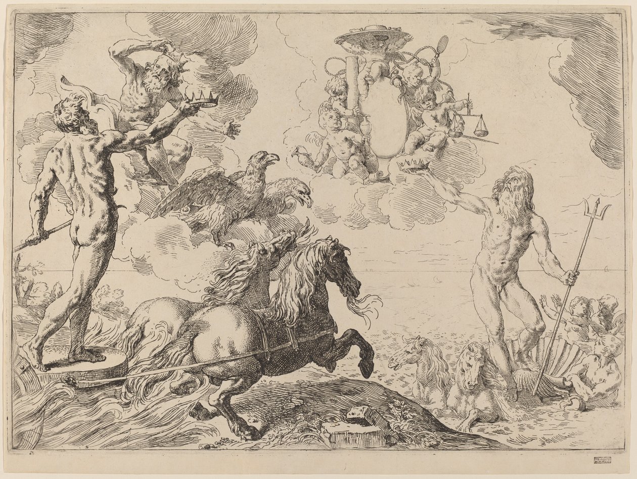 Jupiter, Neptun og Pluto av Simone Cantarini