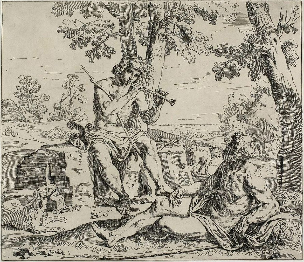 Mercury og Argus av Simone Cantarini