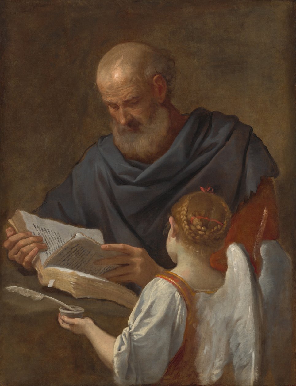 Saint Matthew and the Angel, ca. 16451648. av Simone Cantarini