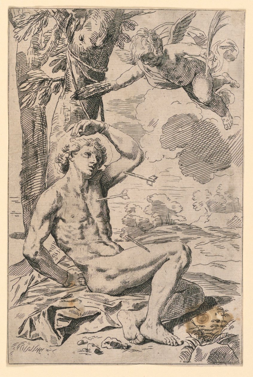 Sankt Sebastian av Simone Cantarini