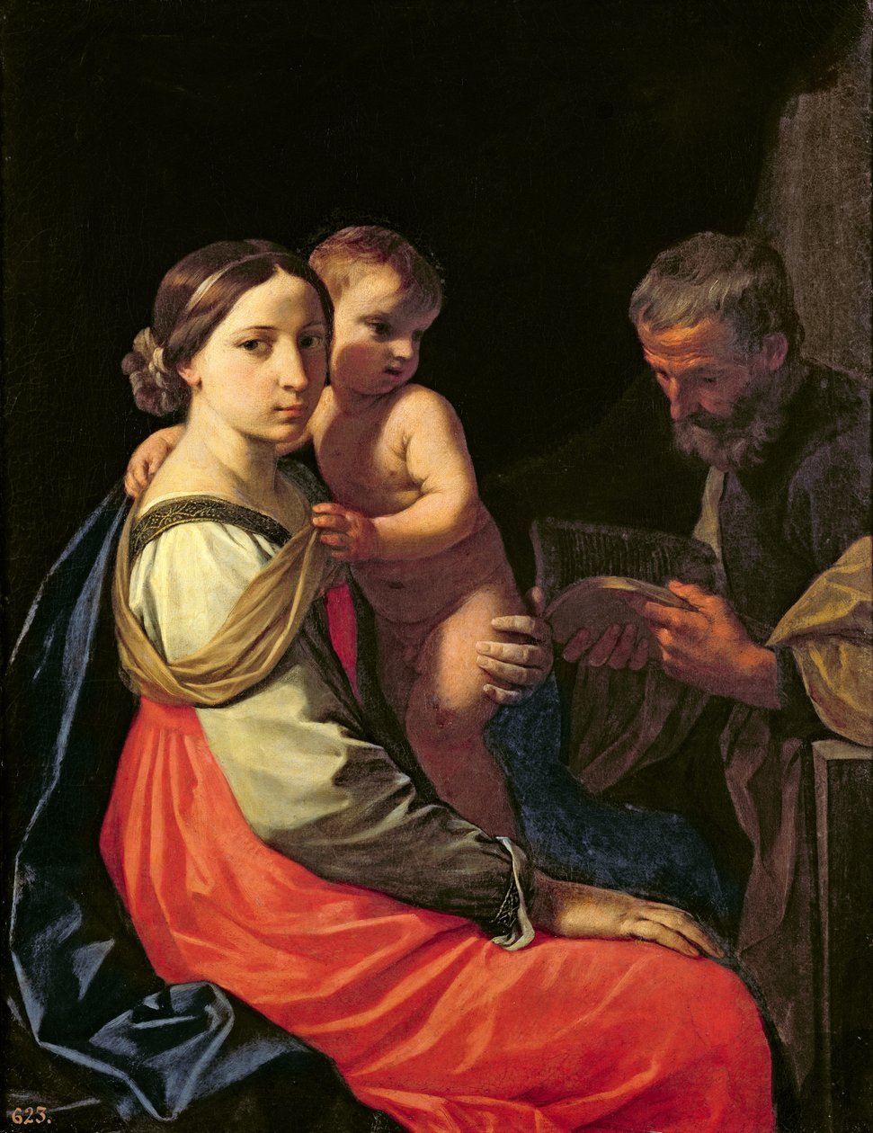 Den hellige familie av Simone Cantarini