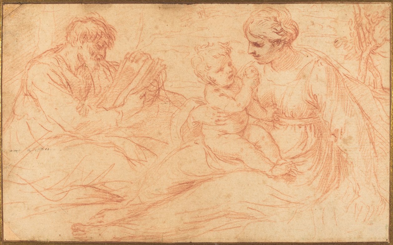 Die Heilige Familie av Simone Cantarini