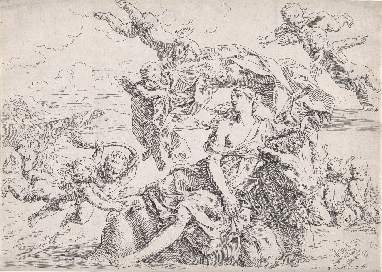 The Rape of Europa, etter Reni, ca. 1636. av Simone Cantarini