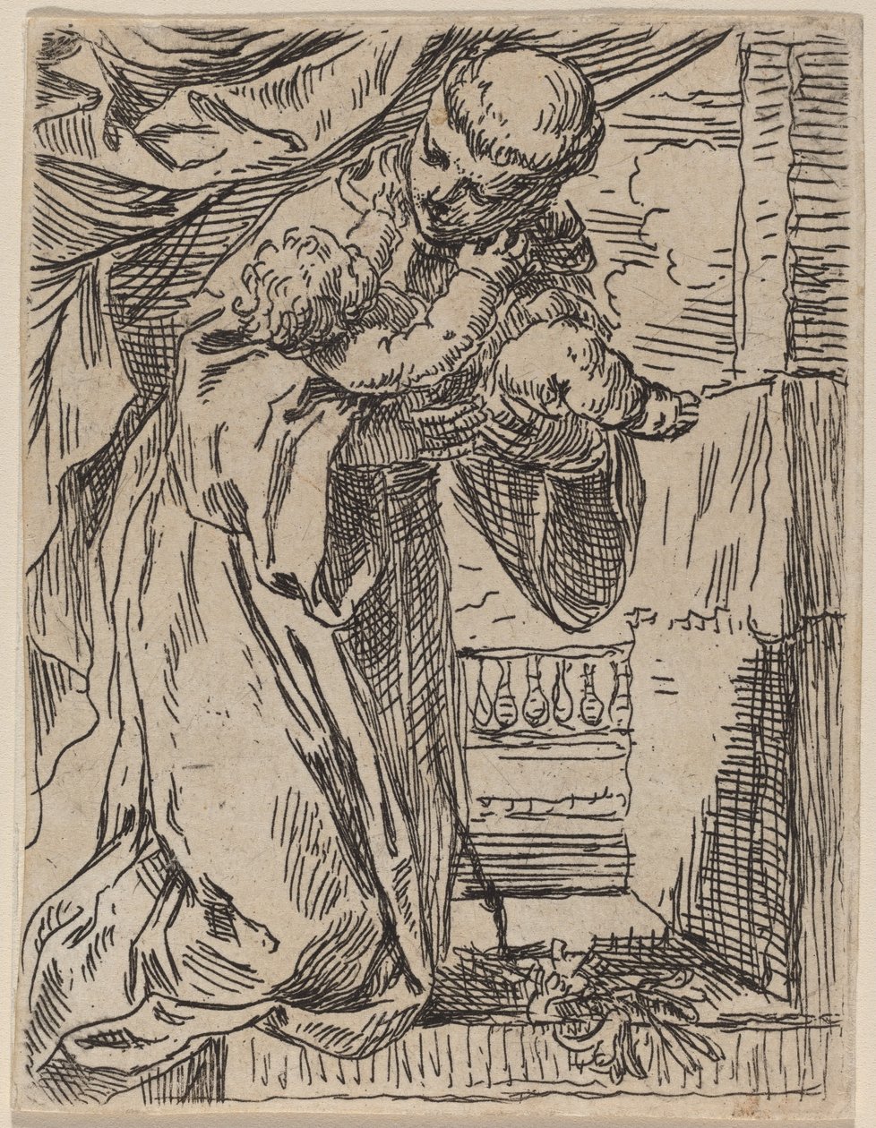 Den lille hellige Antonius av Padua av Simone Cantarini