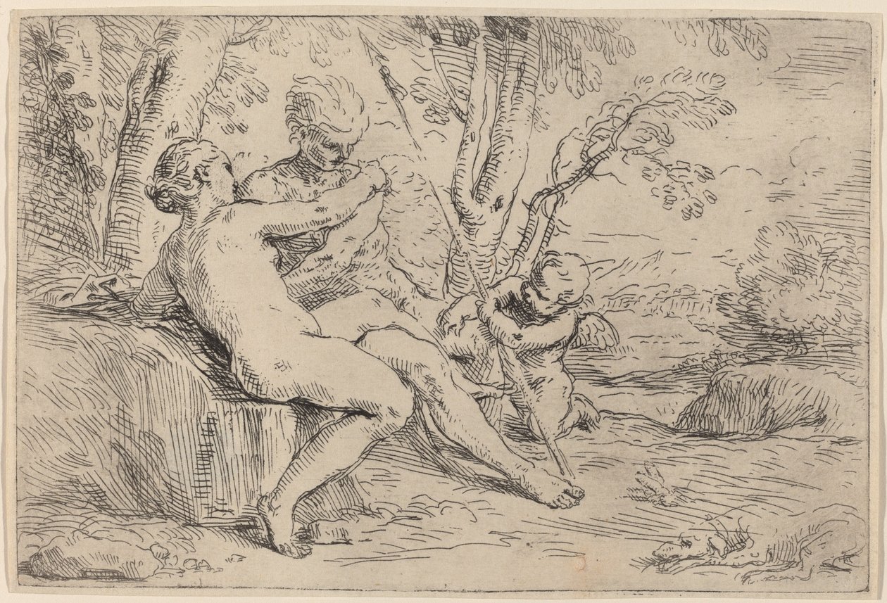 Venus og Adonis av Simone Cantarini