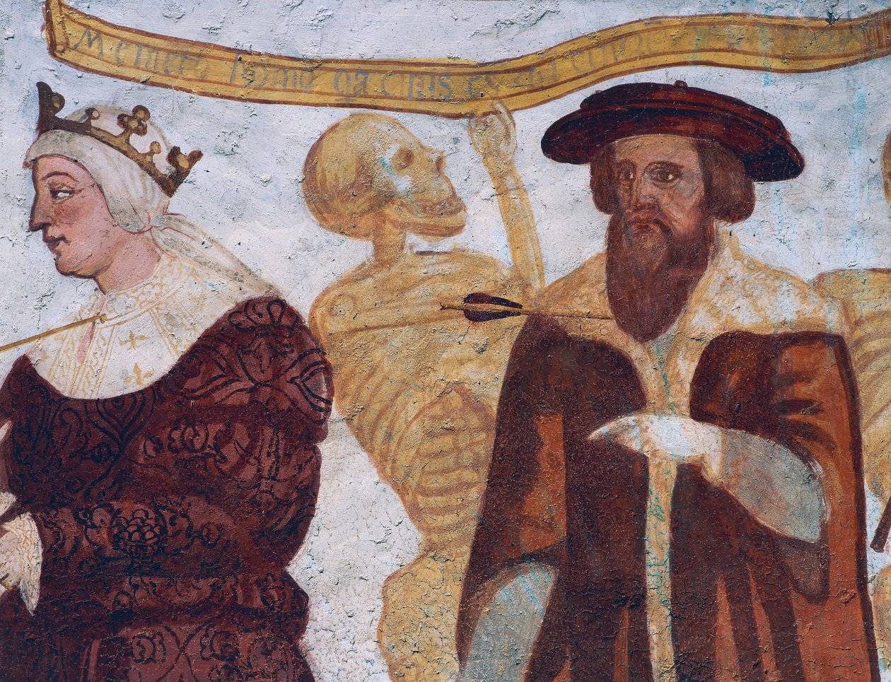 Death with the Duke, detalj fra The Dance of Death av Simone II Baschenis