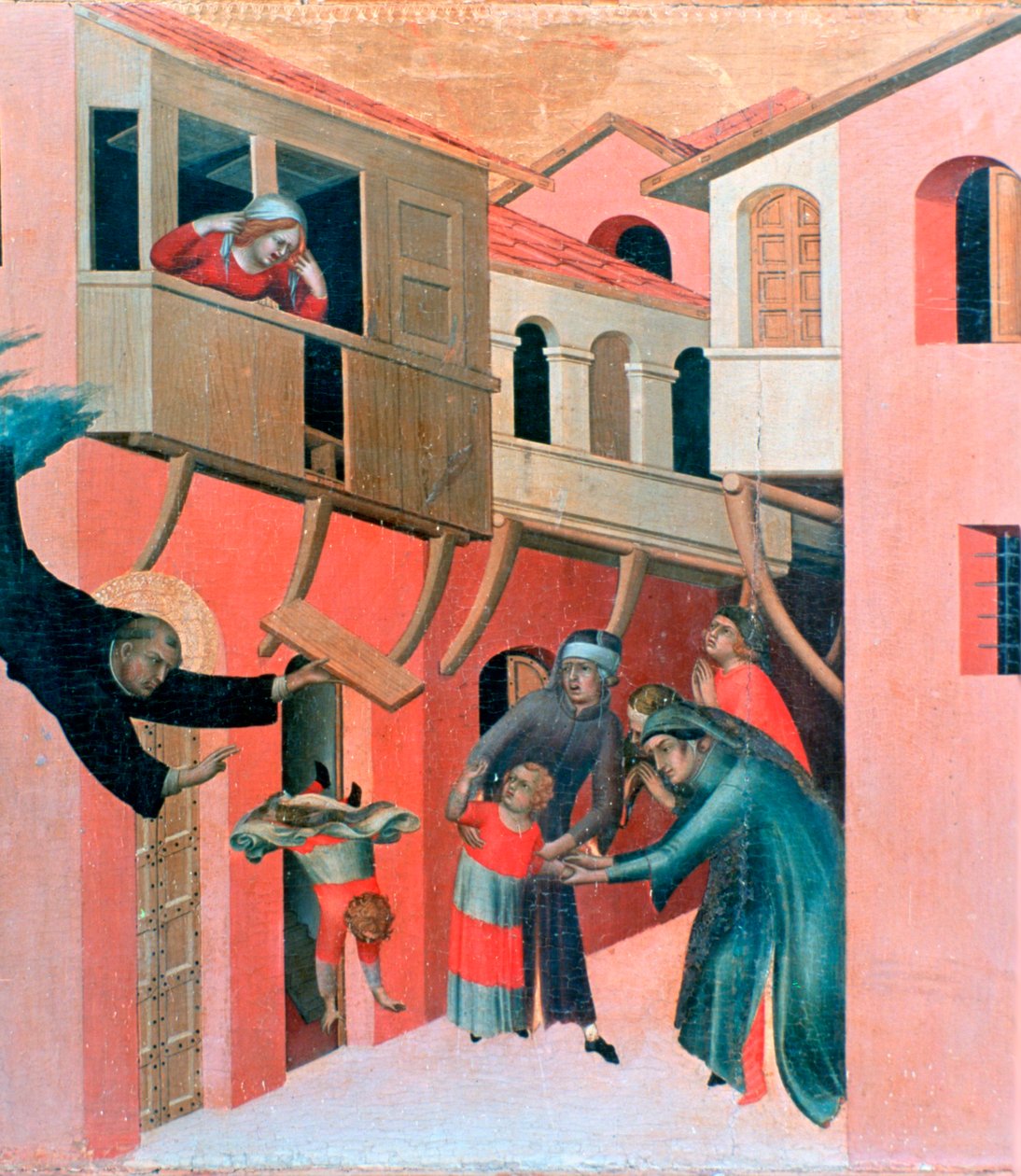 Salige Agostino Novello altertavle, detalj, 1324 av Simone Martini