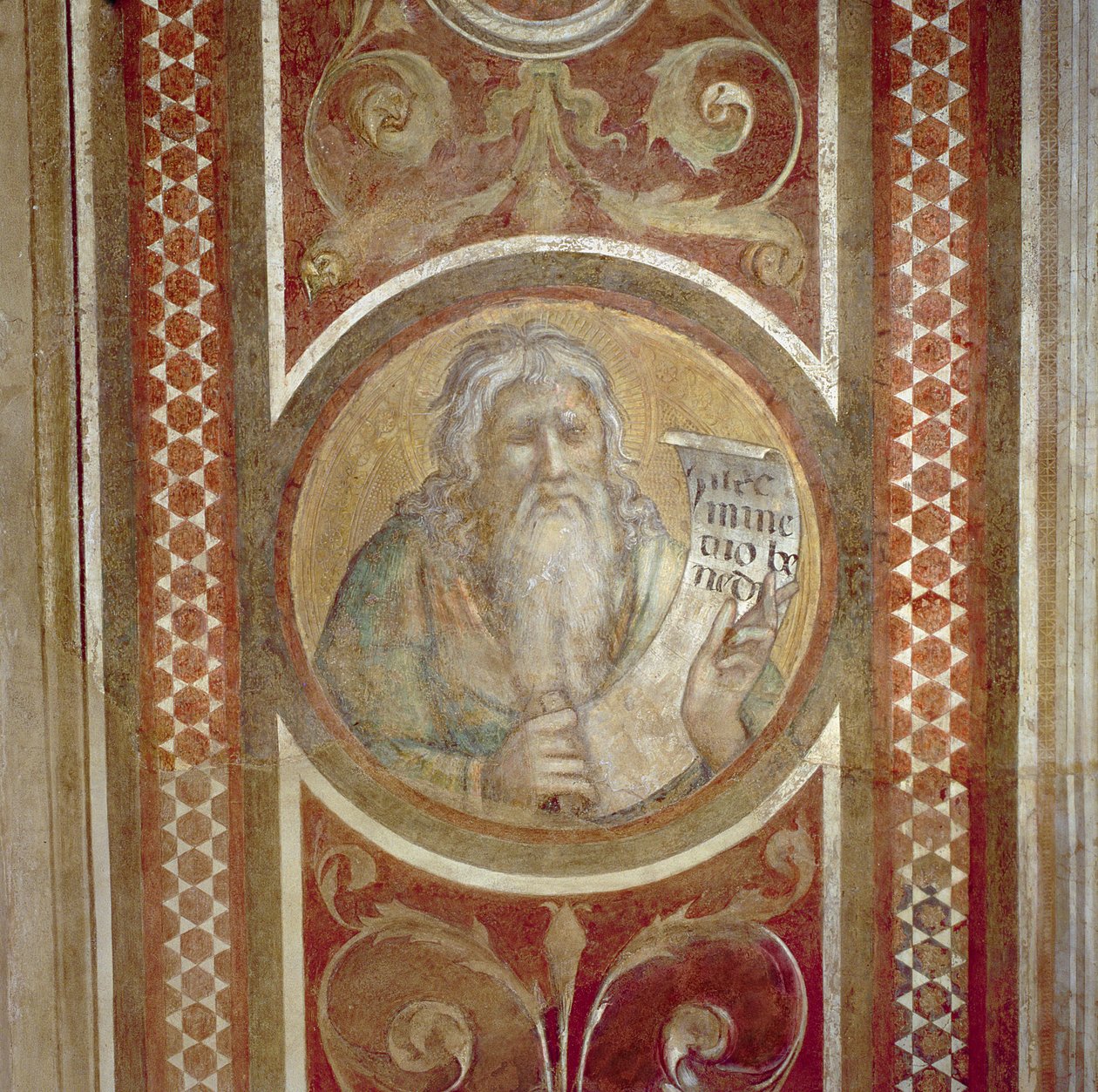 Maesta: Abraham, detalj fra rammen av Simone Martini