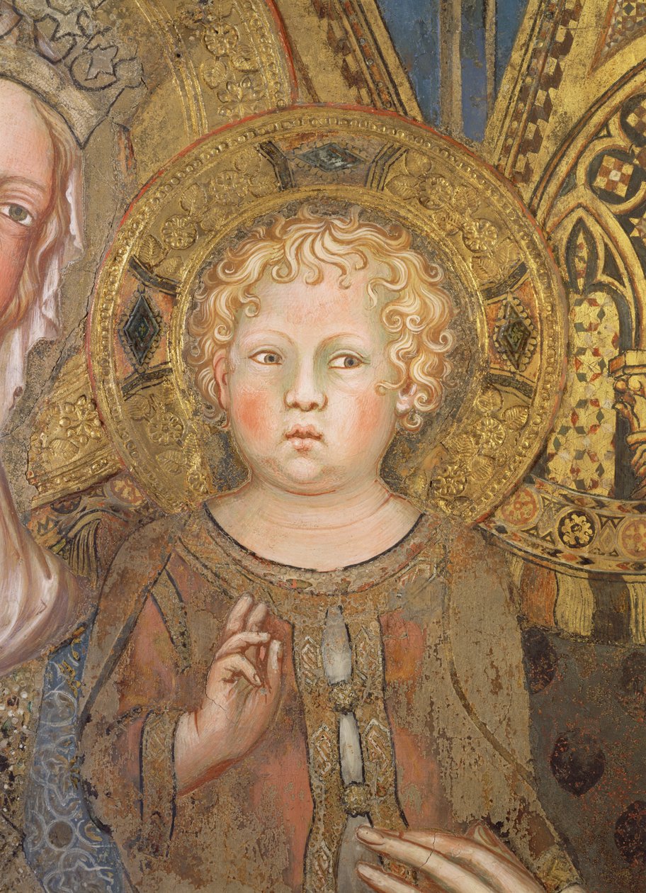 Maesta: Christ Child, 1315 (detalj av 51591) av Simone Martini