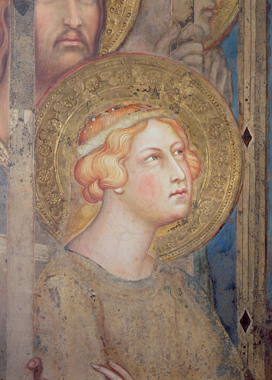 Maesta: St. Ursula, 1315 (detalj av 51591) av Simone Martini