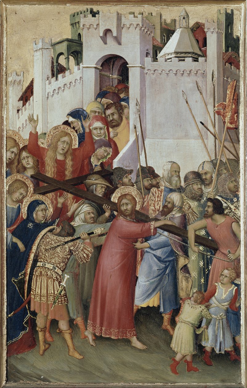 Polyptych Orsini: Kristus som bærer korset (olje på panel, ca 1333) av Simone Martini