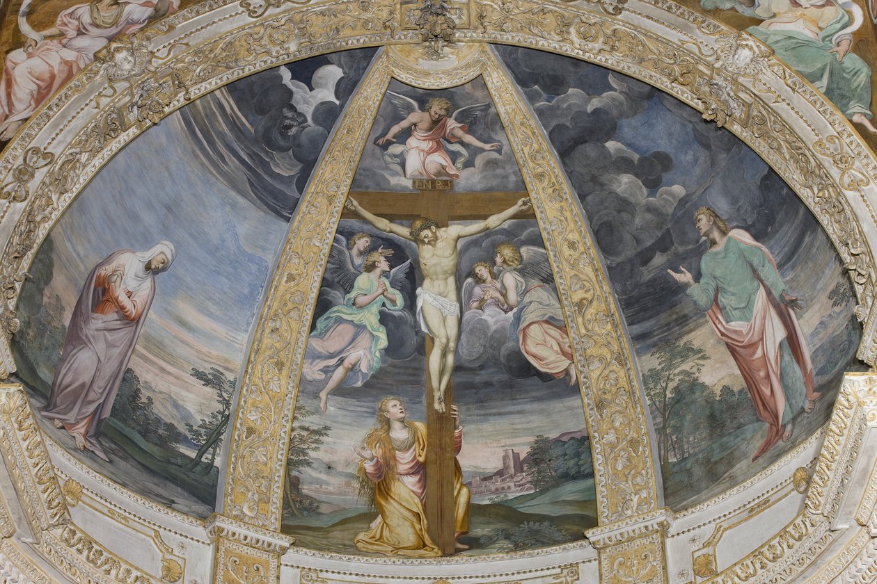 Korsfestelse, 1578-82 av Simone Veneziano Peterzano