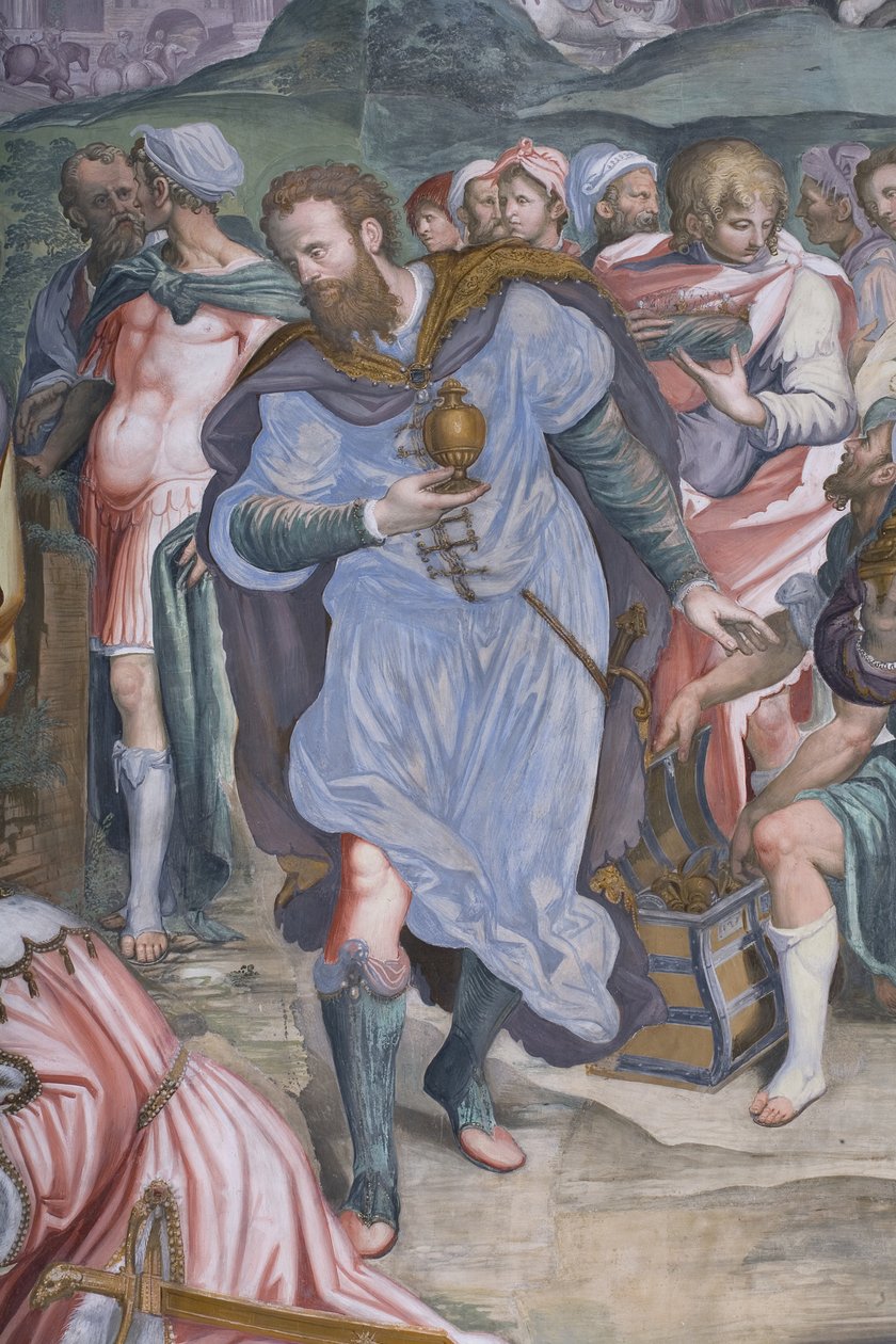 The Adoration of the Magi, Presbitery, 1578-82 (detalj av 3497103) av Simone Veneziano Peterzano