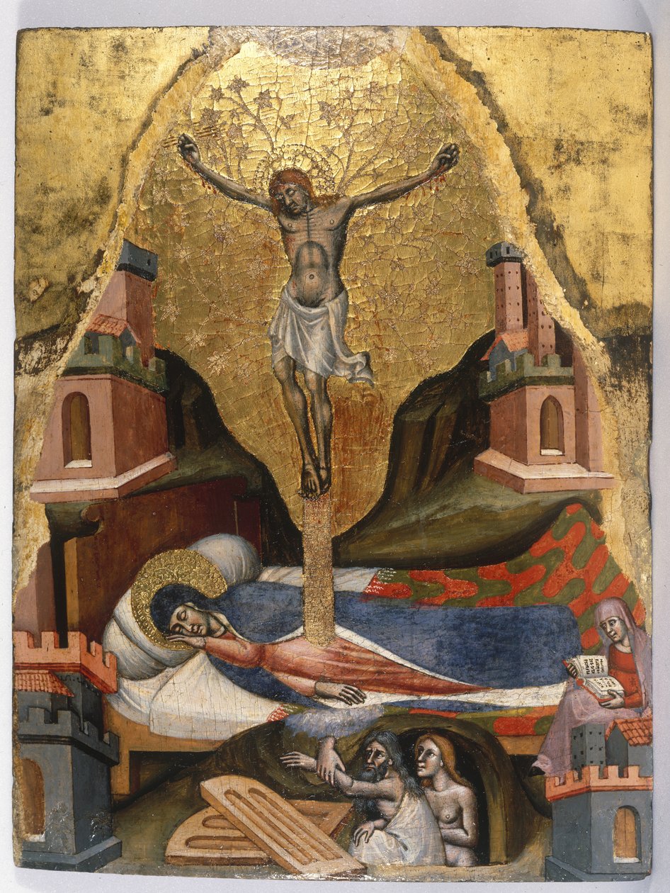 The Dream of the Virgin, ca. 1365–80 (eggtempera og forgylling på panel av bartre) av Simone dei Crocifissi