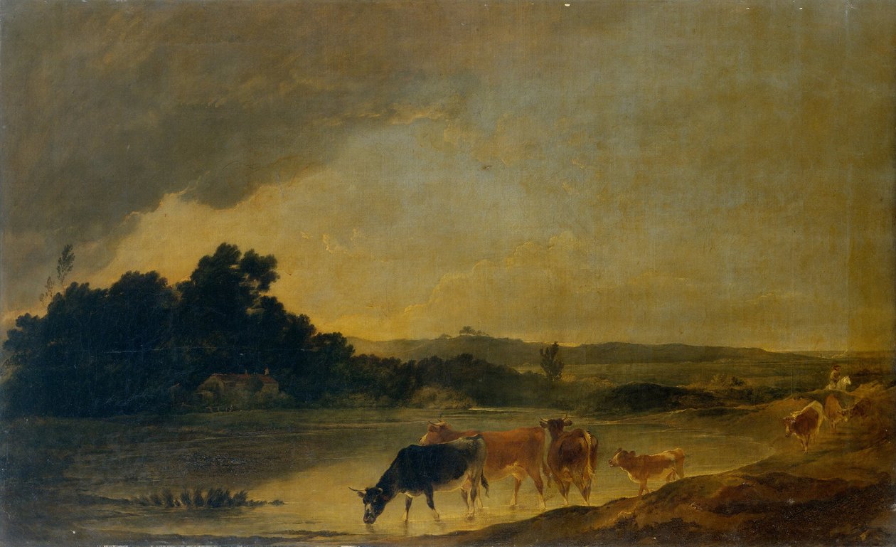 Landskap med storfe av Sir Peter Francis Bourgeois