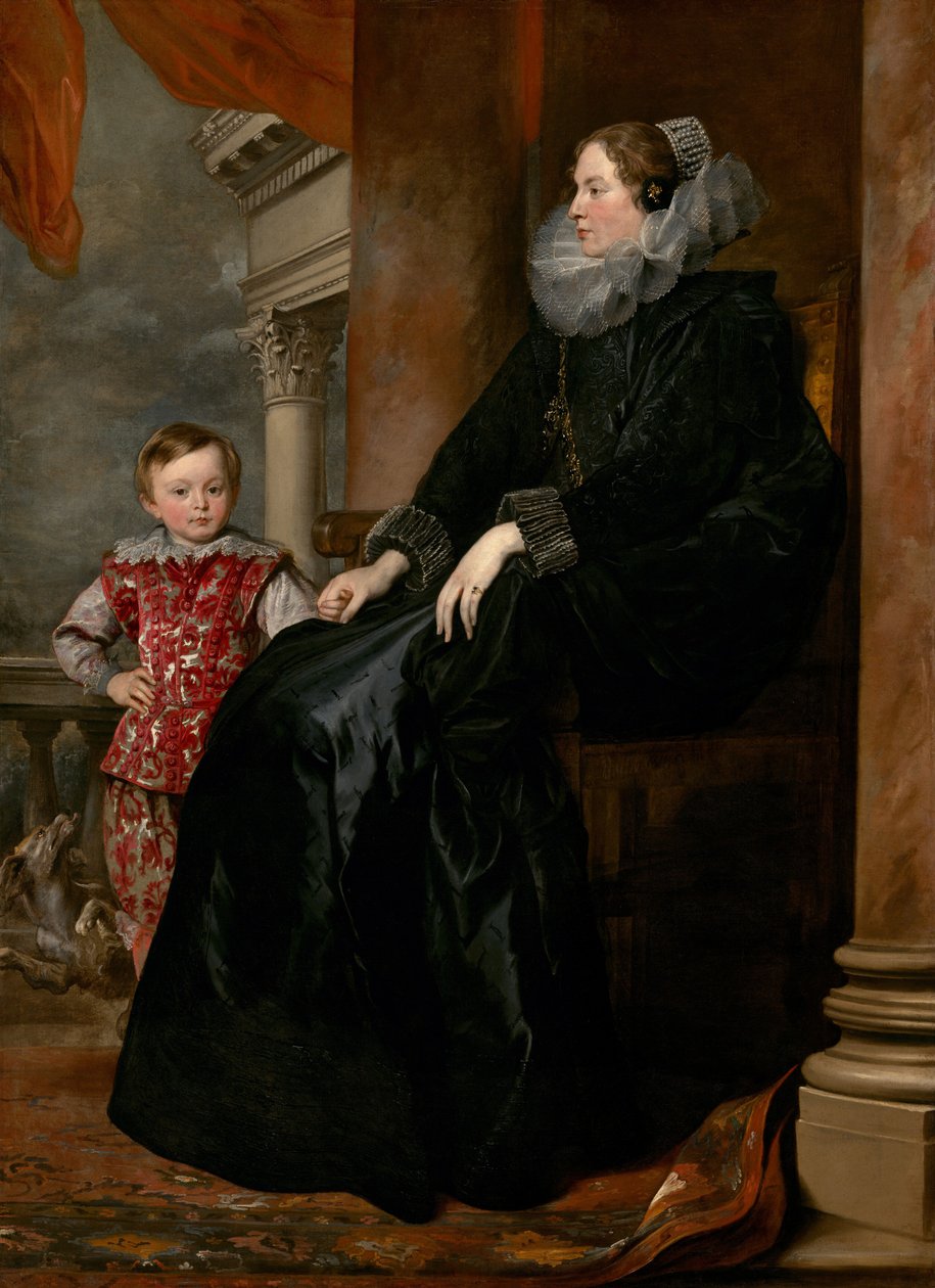 En genovesisk adelskvinne og hennes sønn av Sir Anthony van Dyck